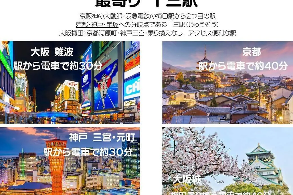 アパート ユニオン新大阪 十三駅西中島南方駅 自転車&Wifi貸出無料アパートメント 日本